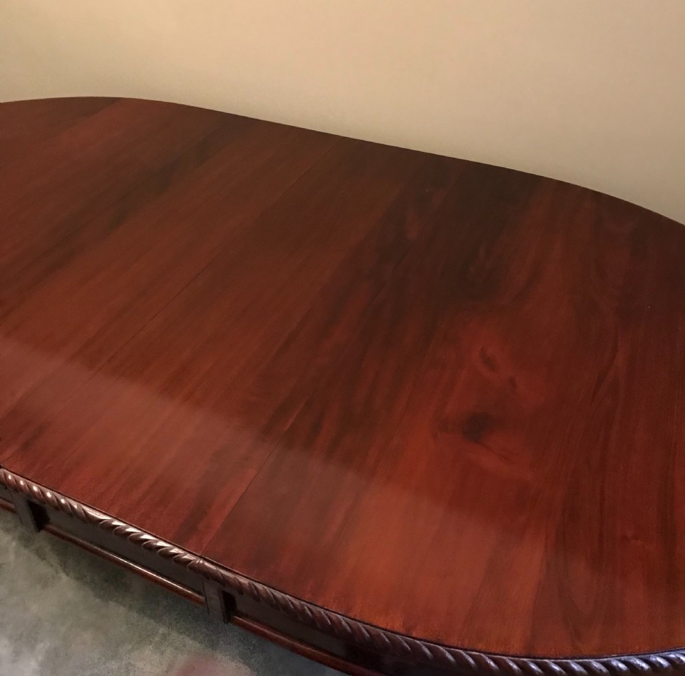 Good Edwardian Chippendale Style Wind Out Dining Table  View VII