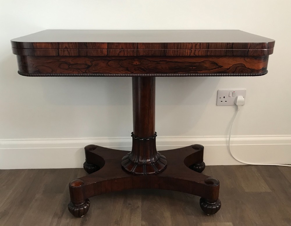 Regency Rosewood Card Table 