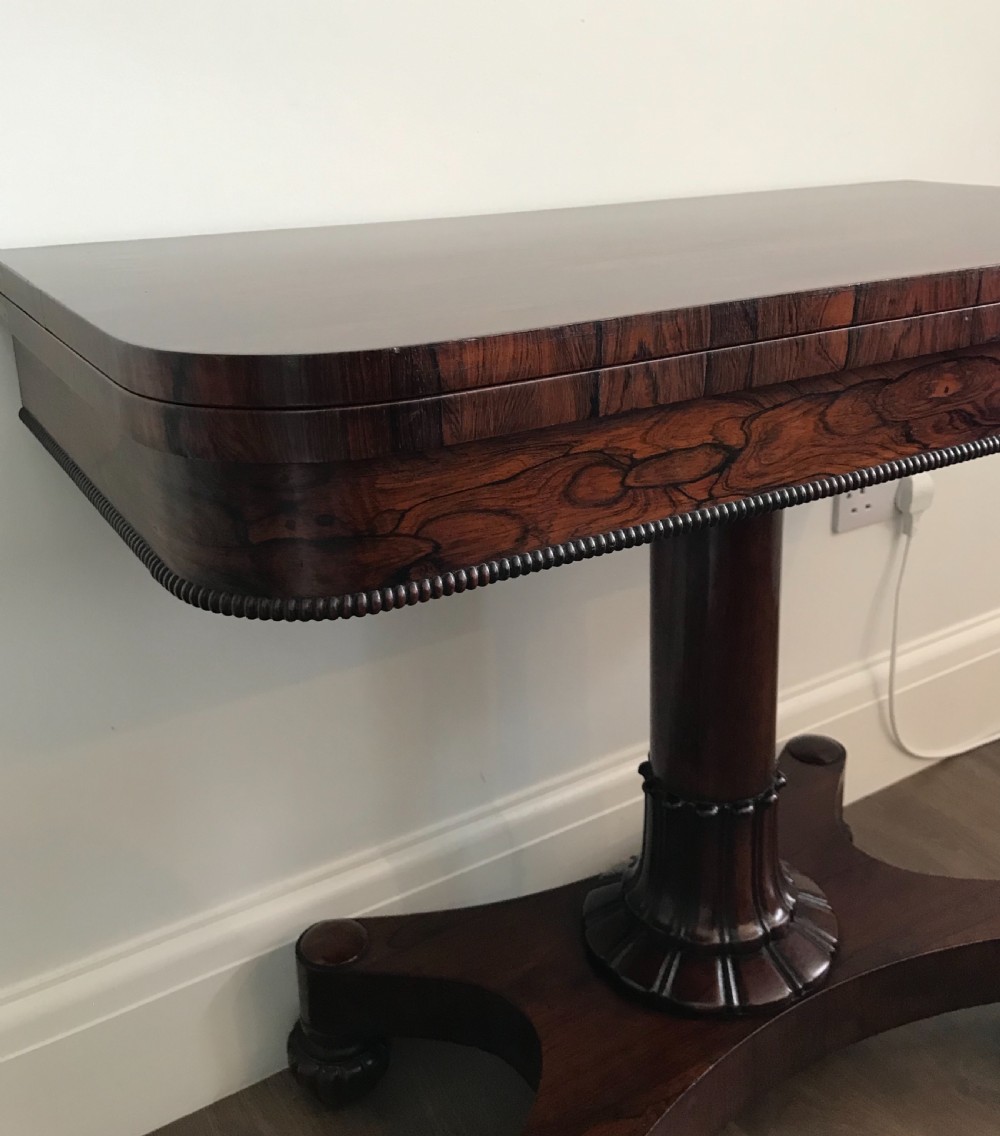 Regency Rosewood Card Table  View III