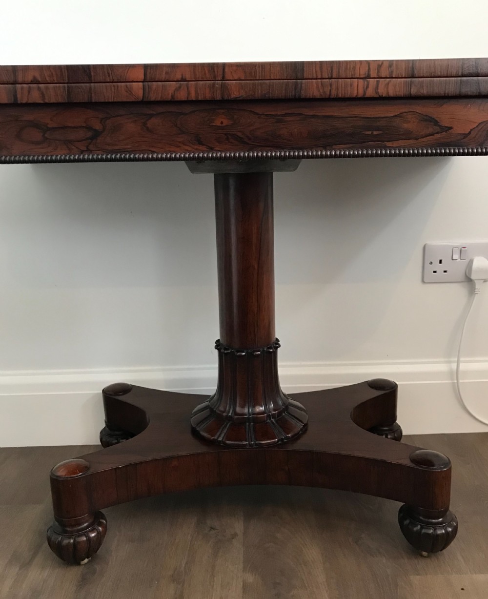 Regency Rosewood Card Table  View IV