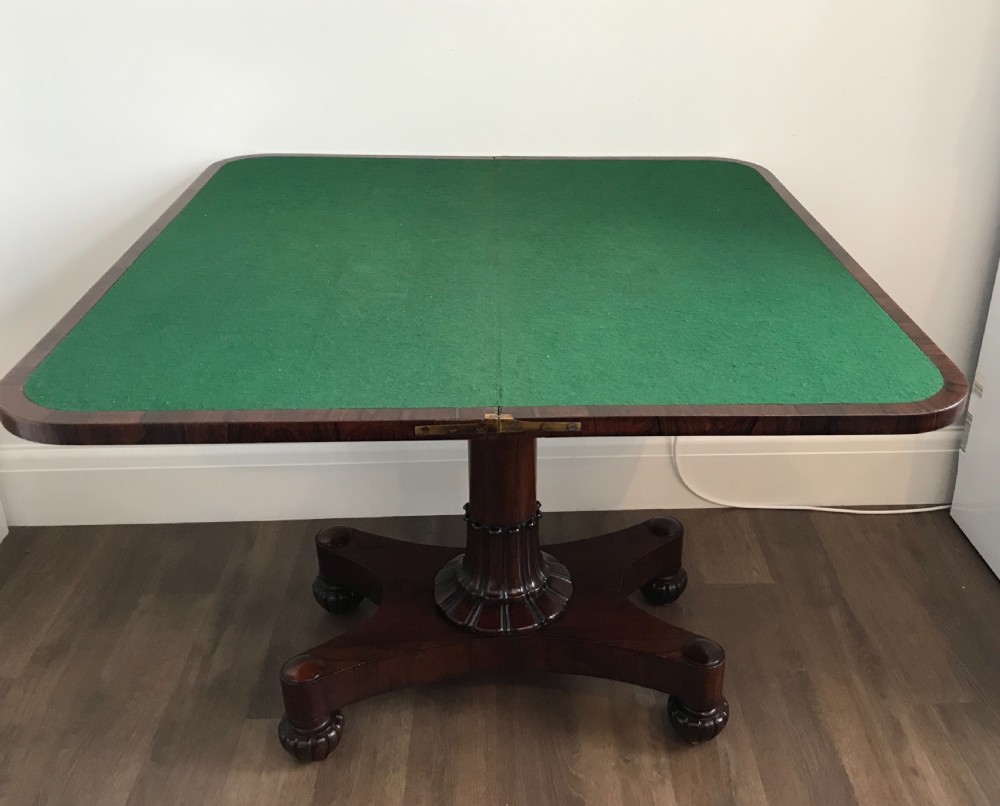 Regency Rosewood Card Table  View VI
