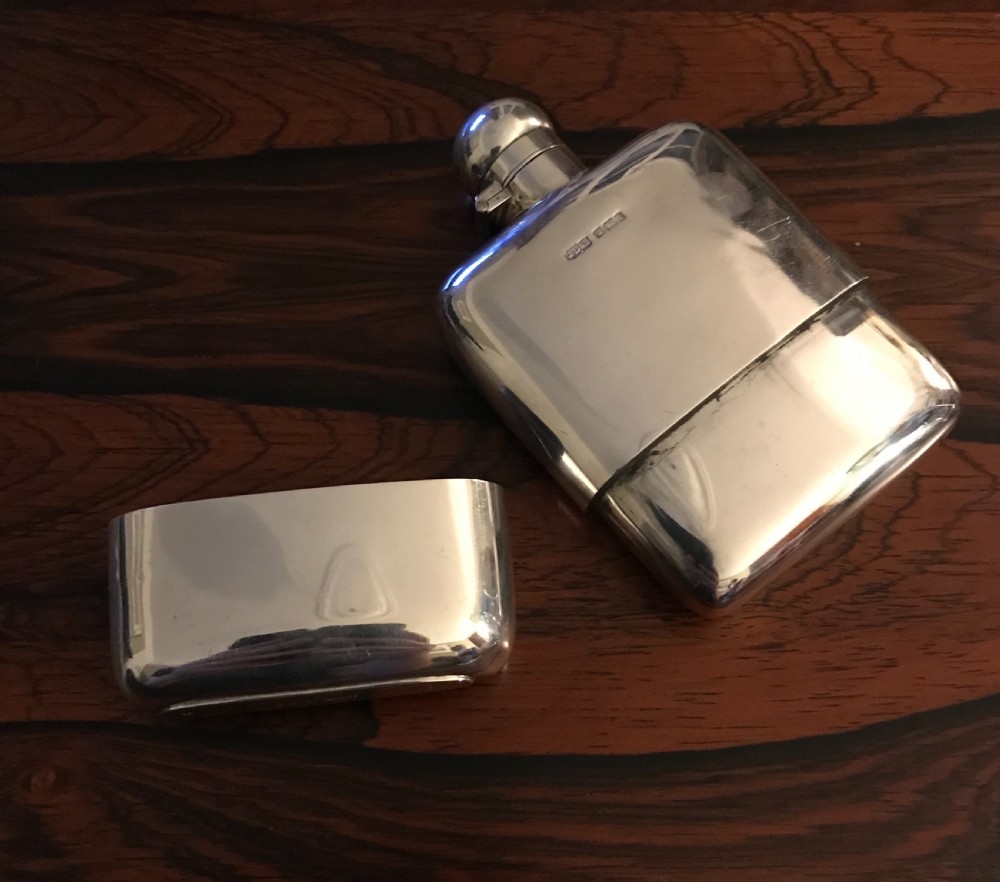 Edwardian Silver Hip Flask, 1903