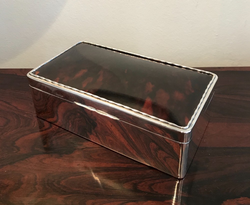 George V Silver Tortoiseshell Box, hallmarked Birmingham 1929