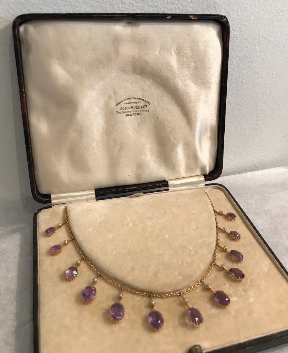 Quality Edwardian 9ct Gold Amethyst Necklace  View III