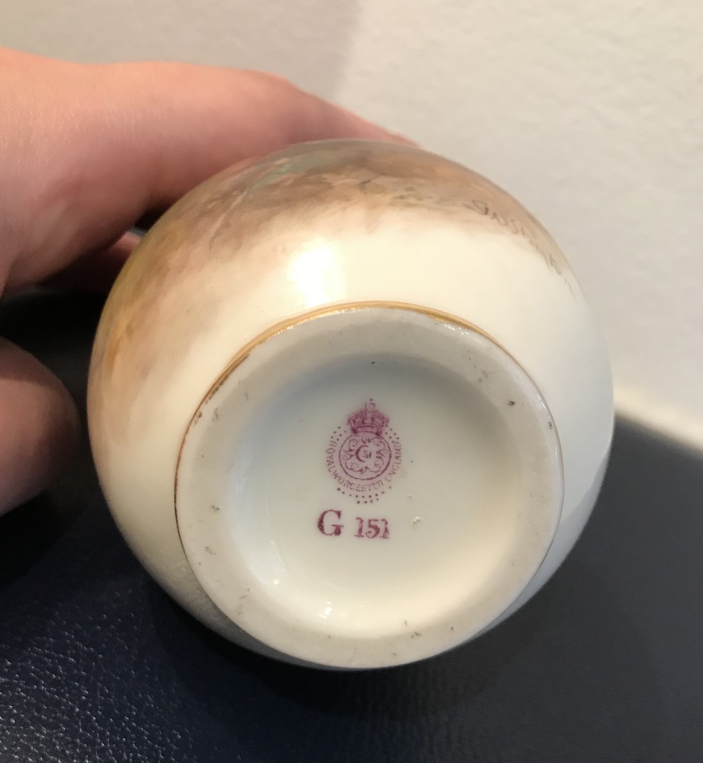 Royal Worcester Vase by James Stinton View IX