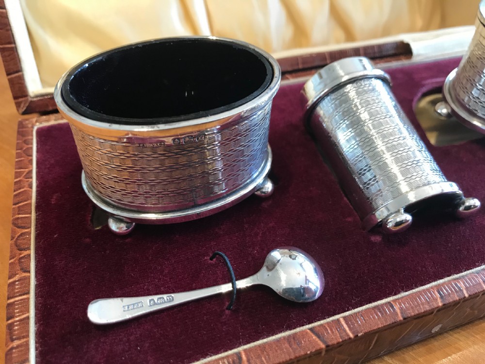 Art Deco Solid Silver Cruet Set View IV