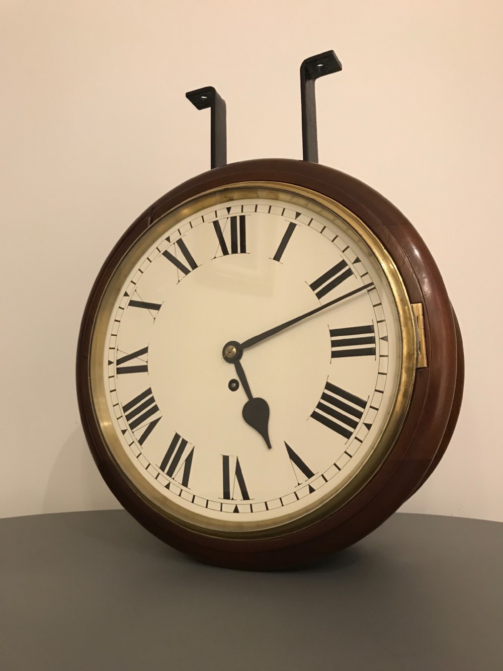 Rare Edward VIII Mahogany Double Sided Clock, Stockall & Marples, 1936