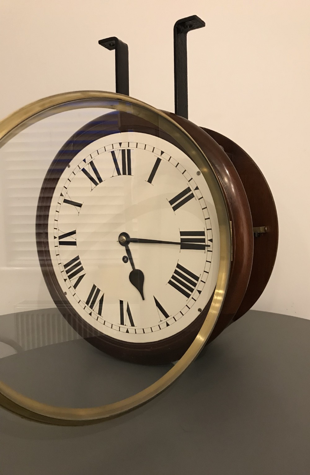 Rare Edward VIII Mahogany Double Sided Clock, Stockall & Marples, 1936 View III