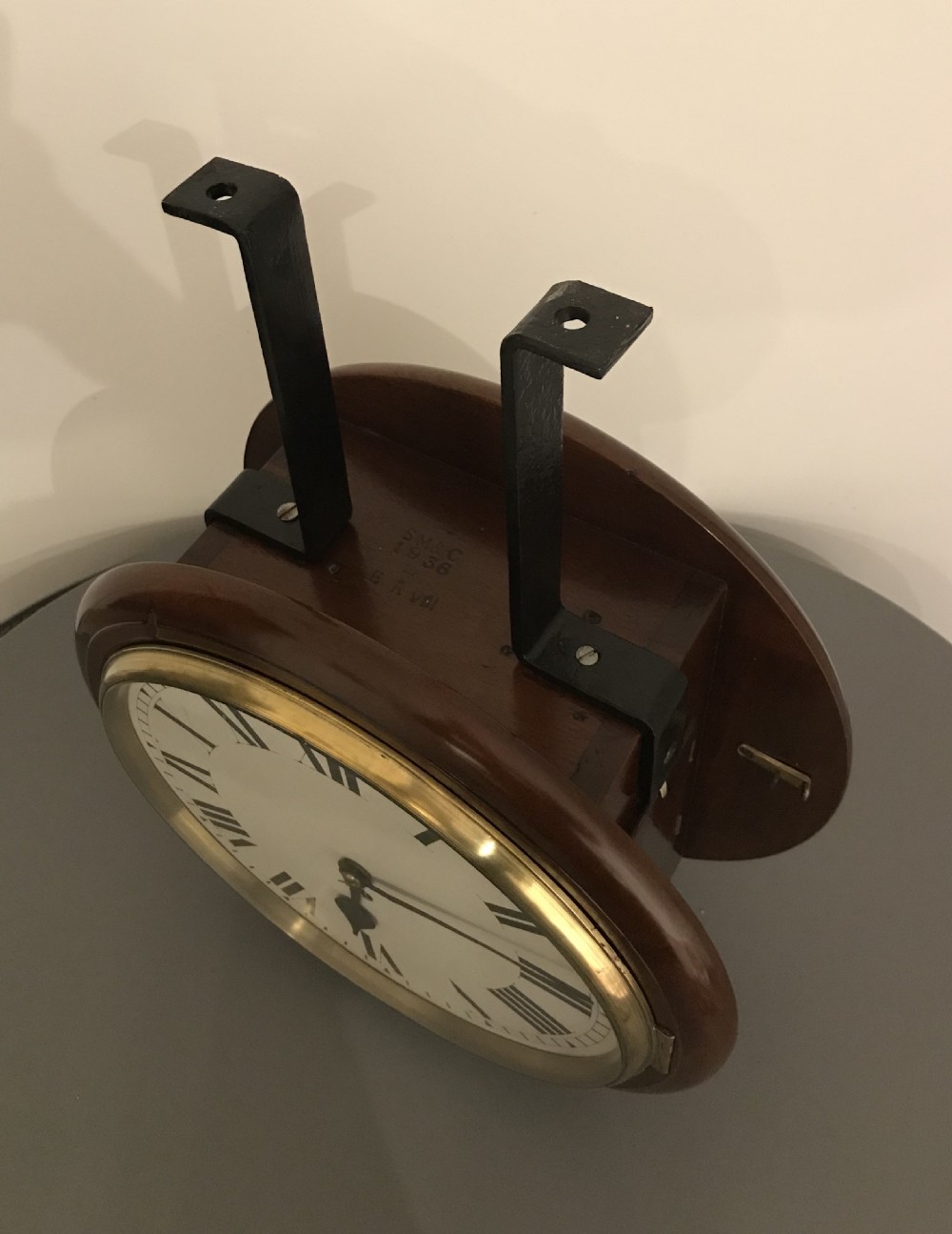 Rare Edward VIII Mahogany Double Sided Clock, Stockall & Marples, 1936 View XV