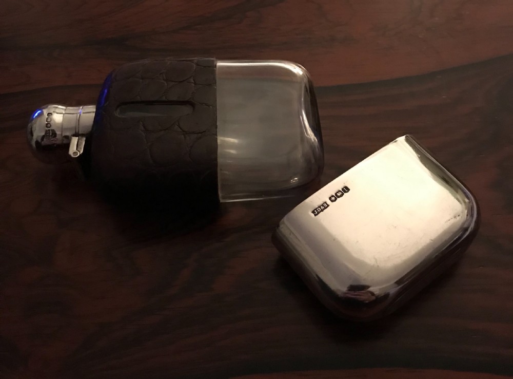 George V Silver Hip Flask by James Dixon & Sons View IV