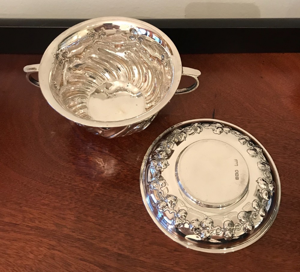 Fabulous Victorian Silver Porringer, 1898 View III