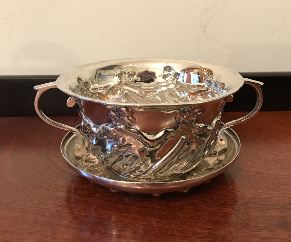 Fabulous Victorian Silver Porringer, 1898 View V