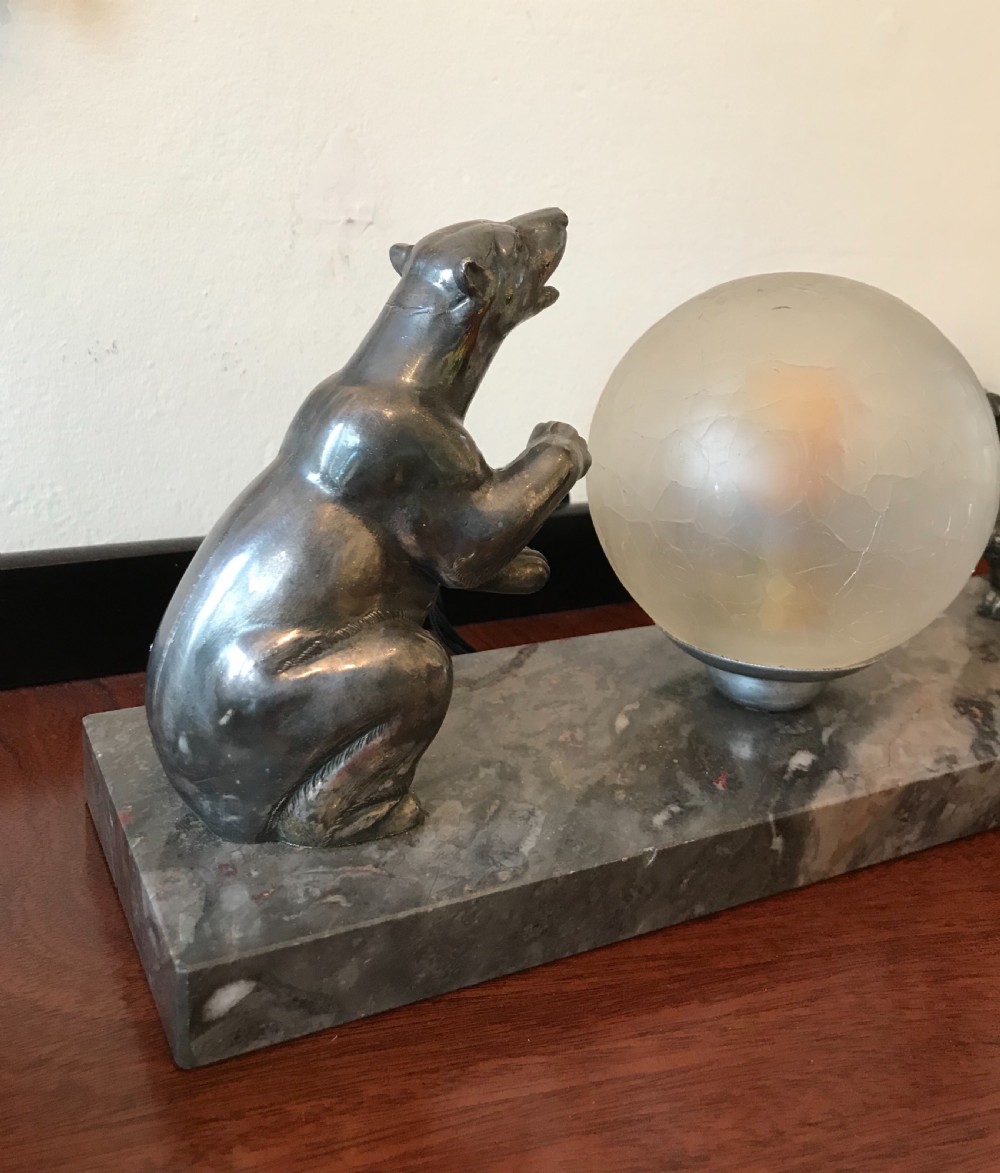 Wonderful Art Deco Polar Bear Lamp View II