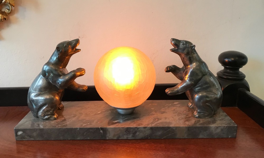 Wonderful Art Deco Polar Bear Lamp View III