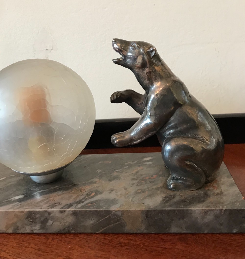 Wonderful Art Deco Polar Bear Lamp View IV