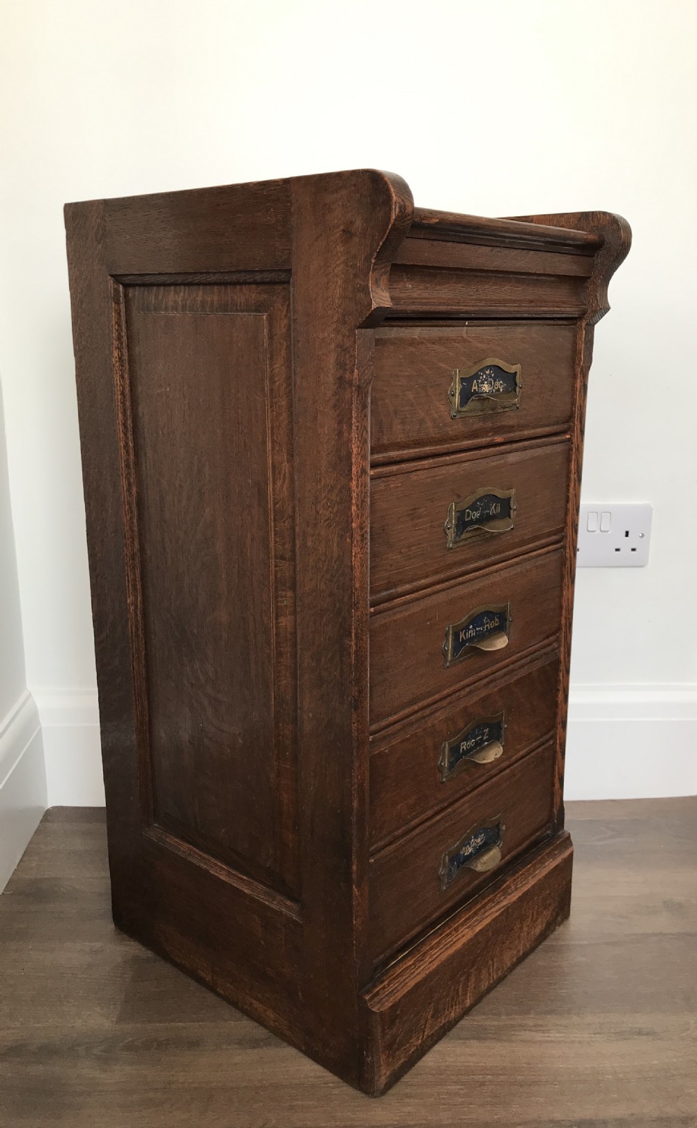William Angus & Co Oak Filing Cabinet