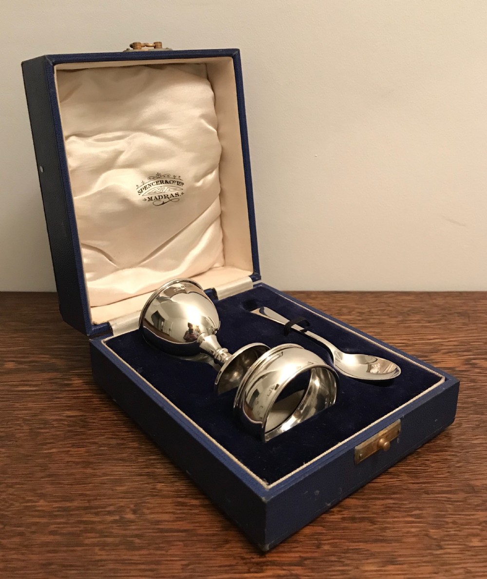 George V Silver Christening Set by Deakin & Francis  View V