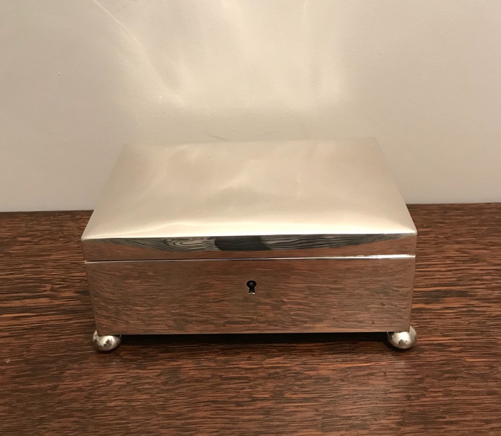 Fabulous Large George V Silver Jewellery Box by Walker & Hall View II