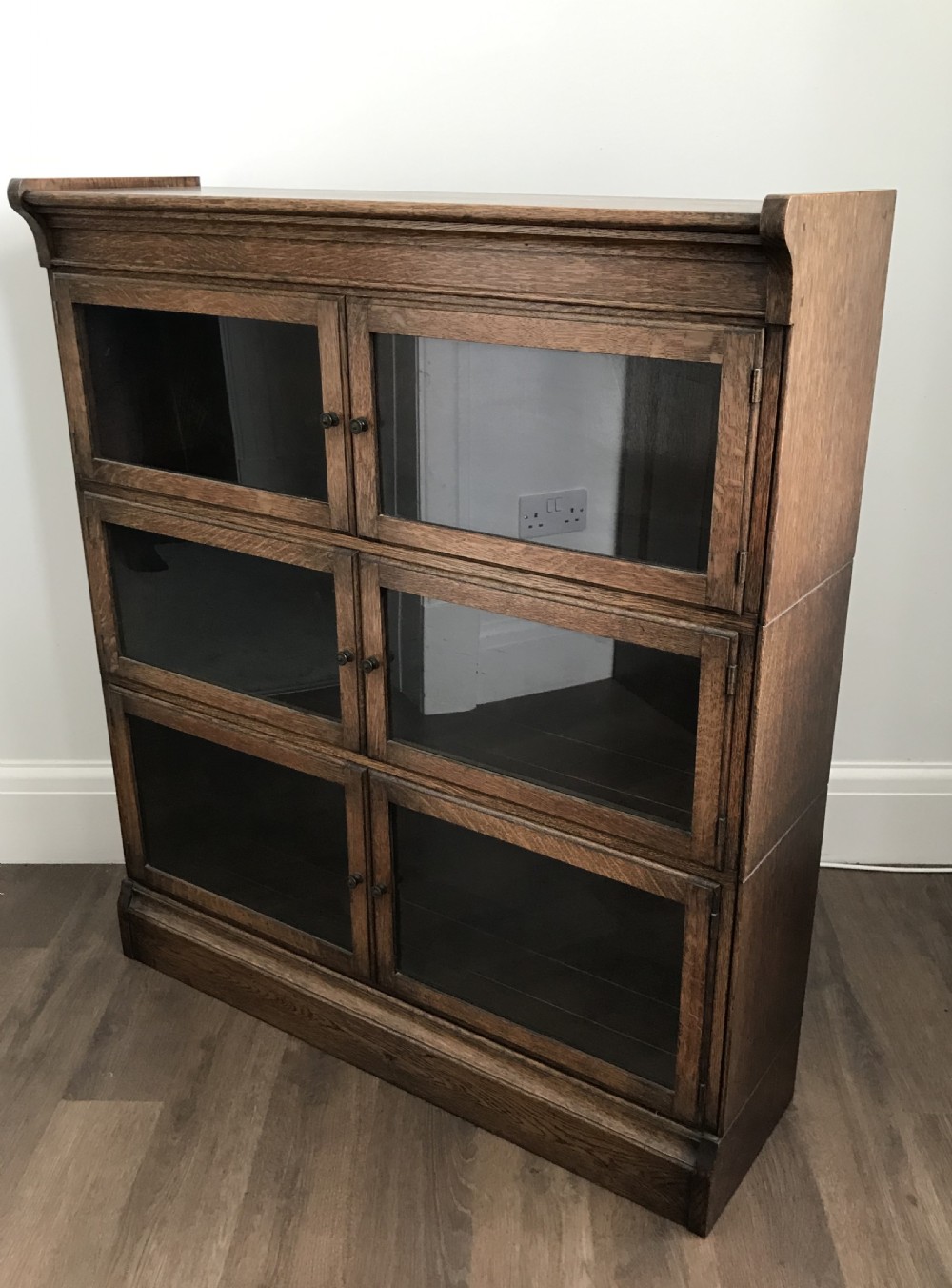 A good oak stacking bookcase by Minty View V