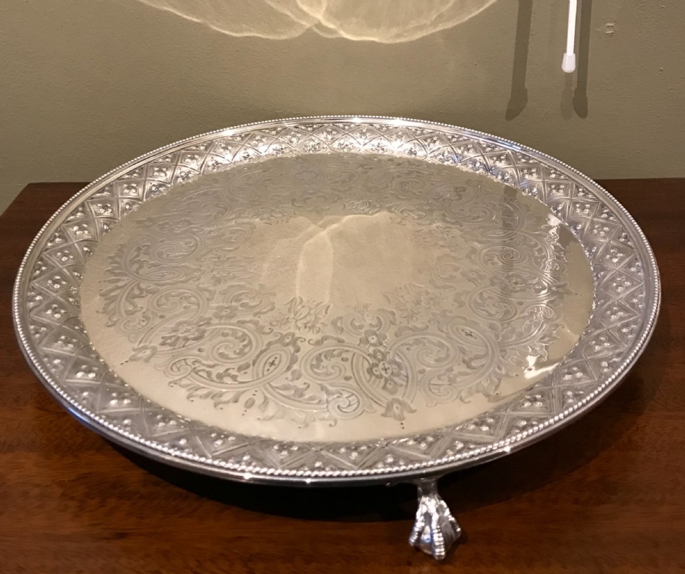 Large and Impressive Victorian Silver Tray