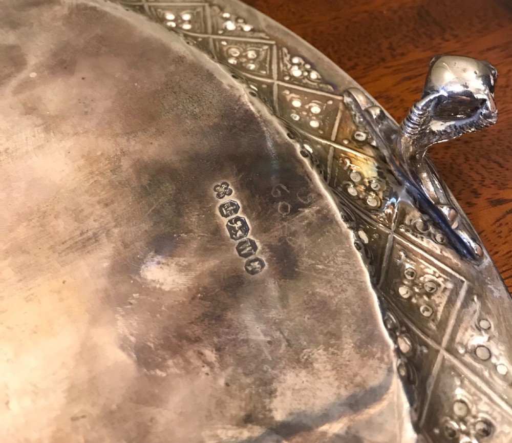 Large and Impressive Victorian Silver Tray View VI