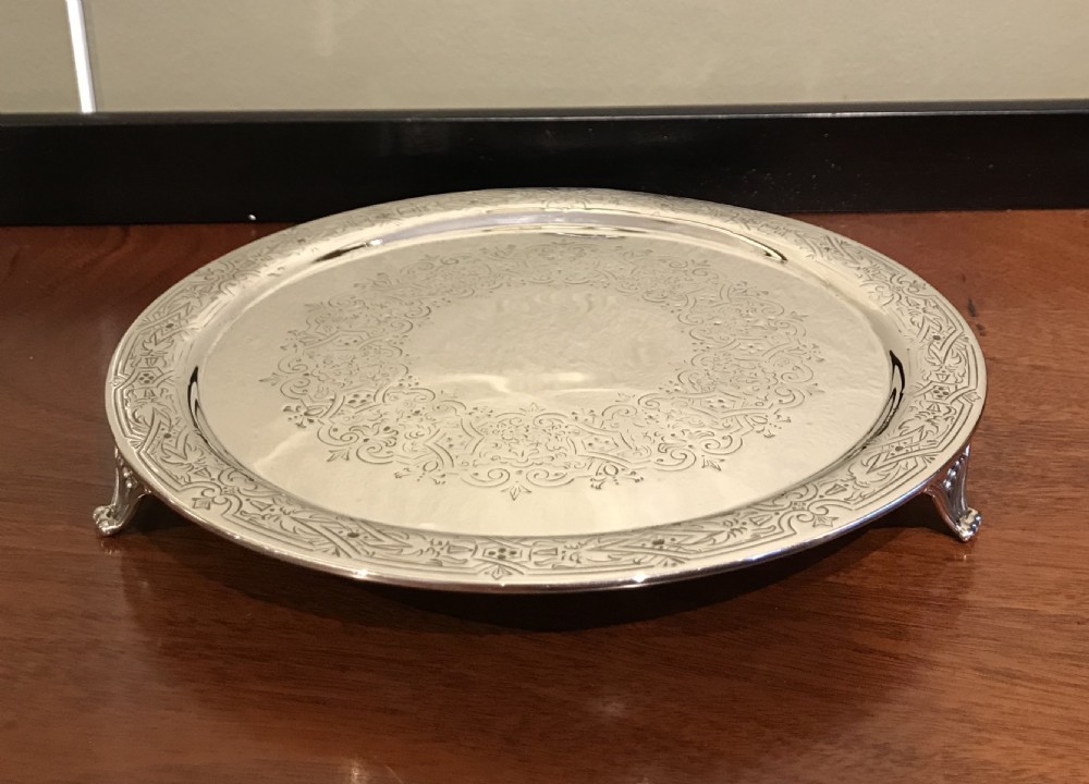 Stunning Victorian Silver Salver View IV