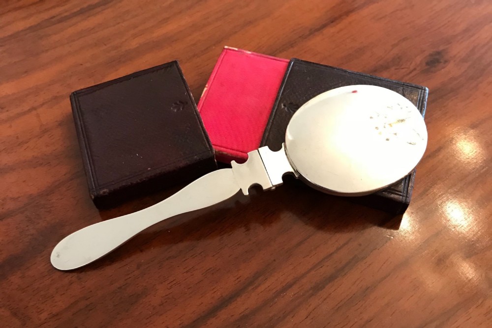 Rare Silver Dental Mirror, 1836