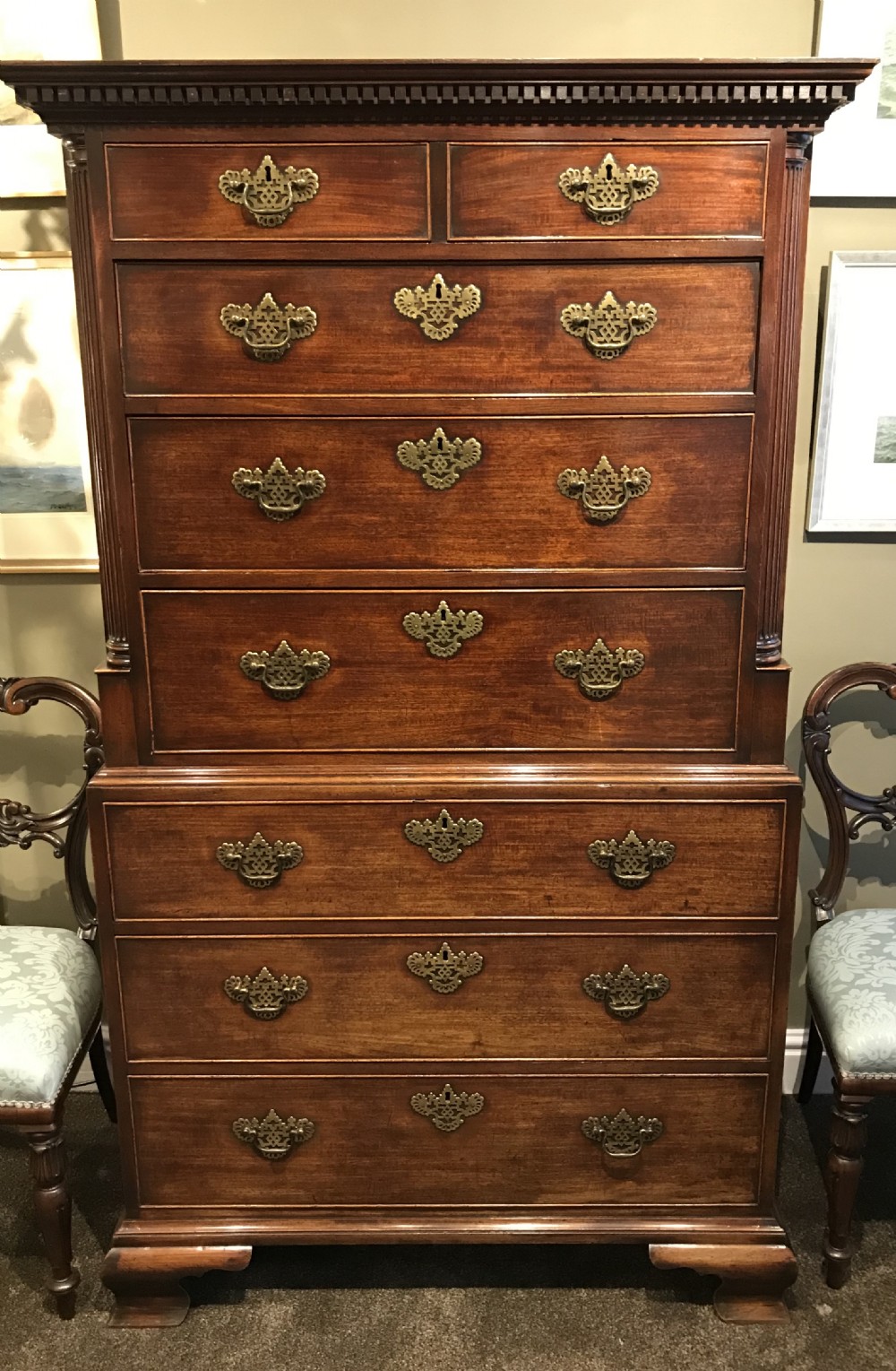 Stunning George III Mahogany Tallboy Chest on Chest