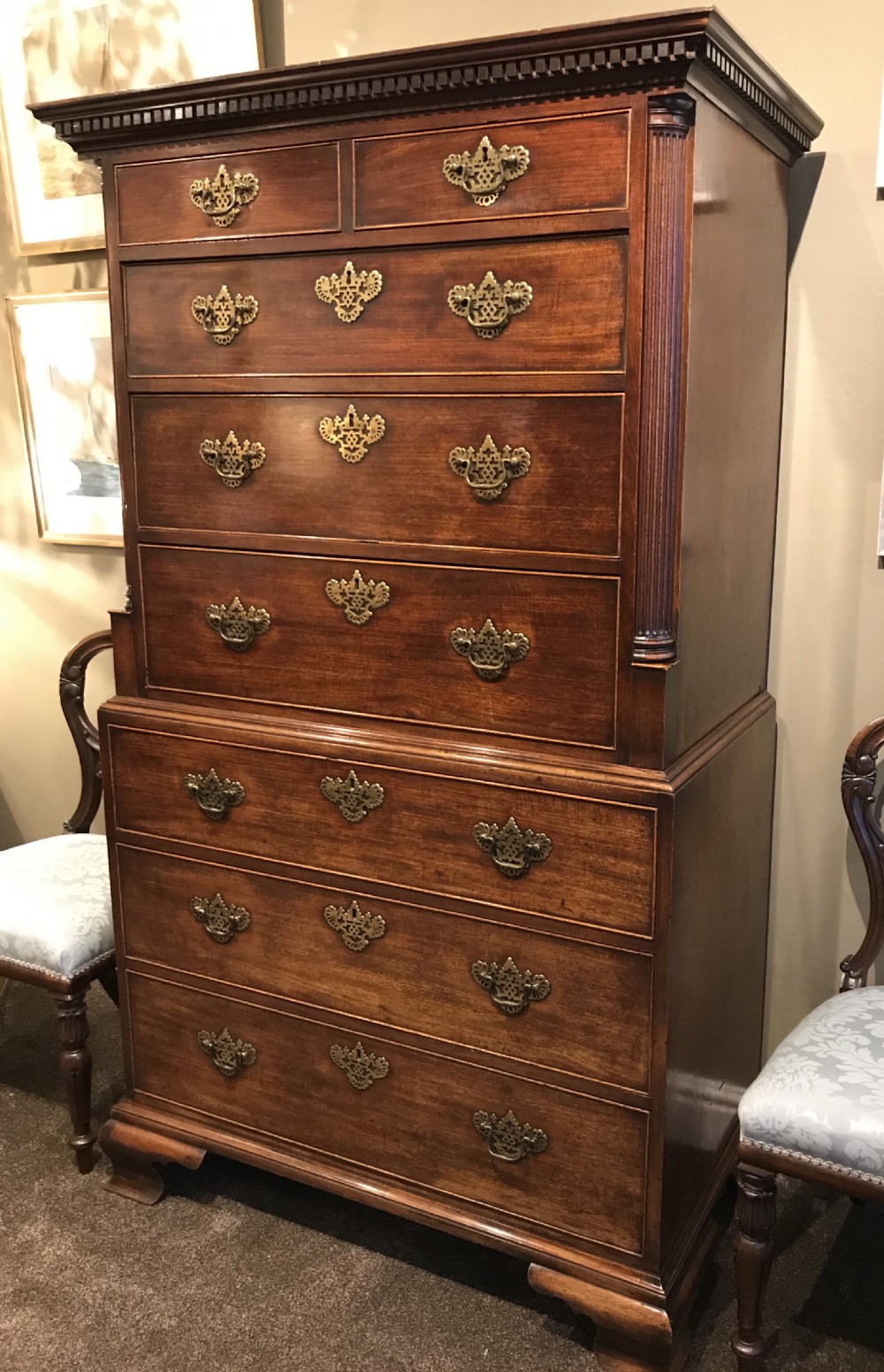 Stunning George III Mahogany Tallboy Chest on Chest View II