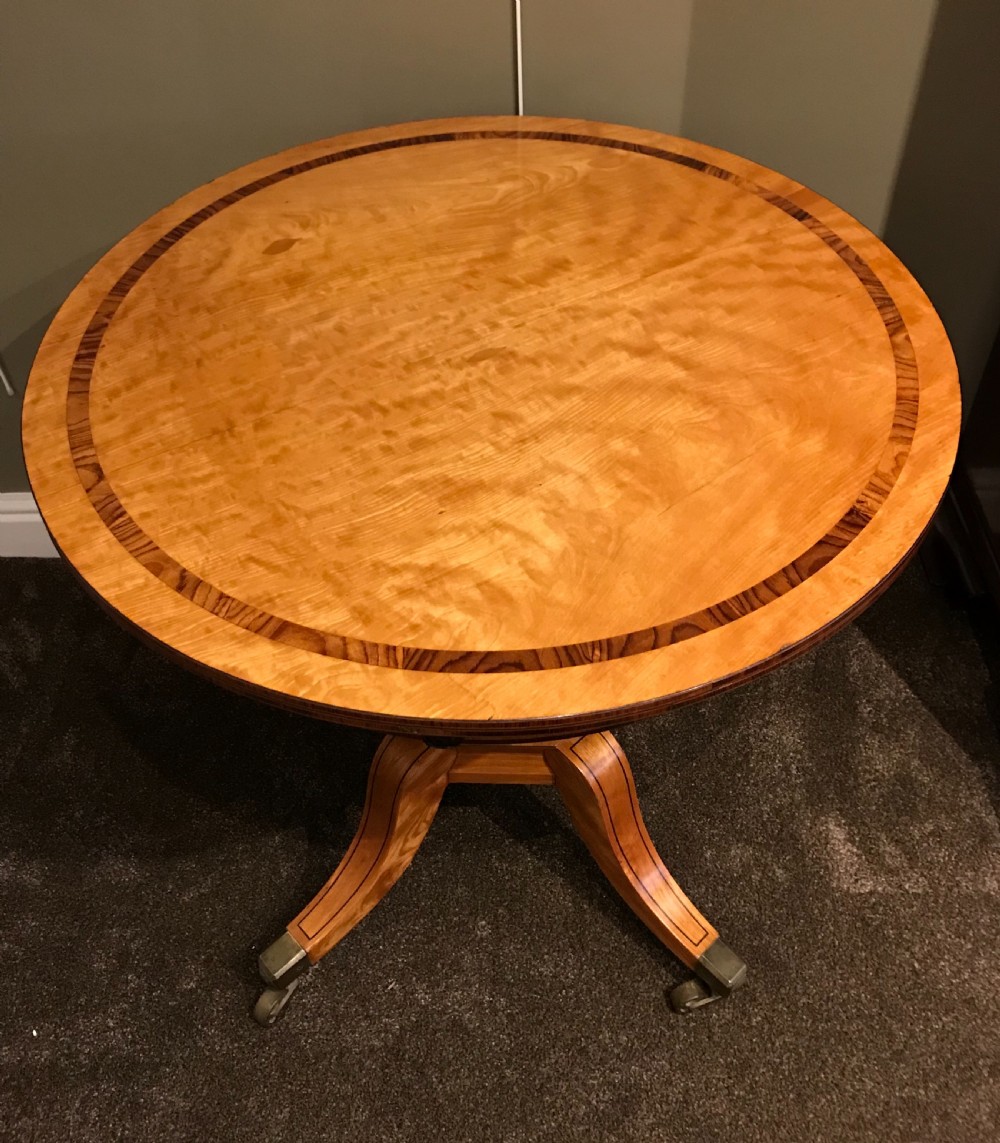 George IV satinwood drum table View VI