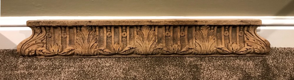 Superb Georgian Oak Carved Door Pediment 