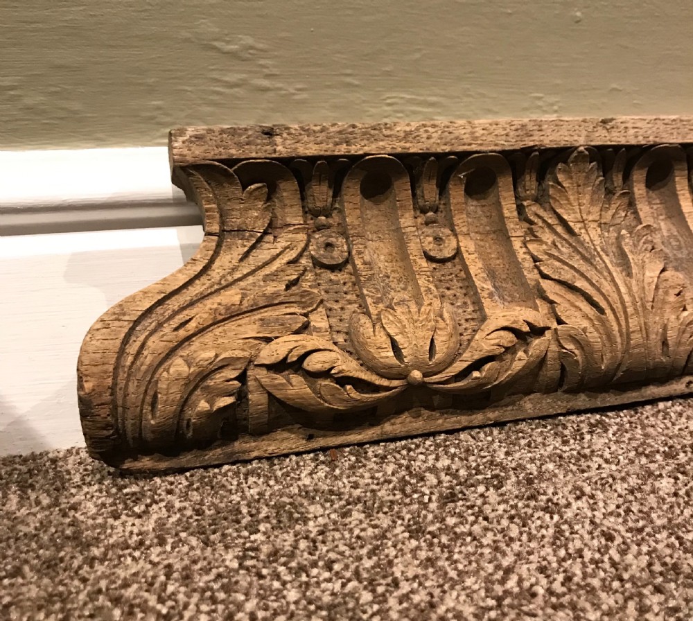 Superb Georgian Oak Carved Door Pediment  View II