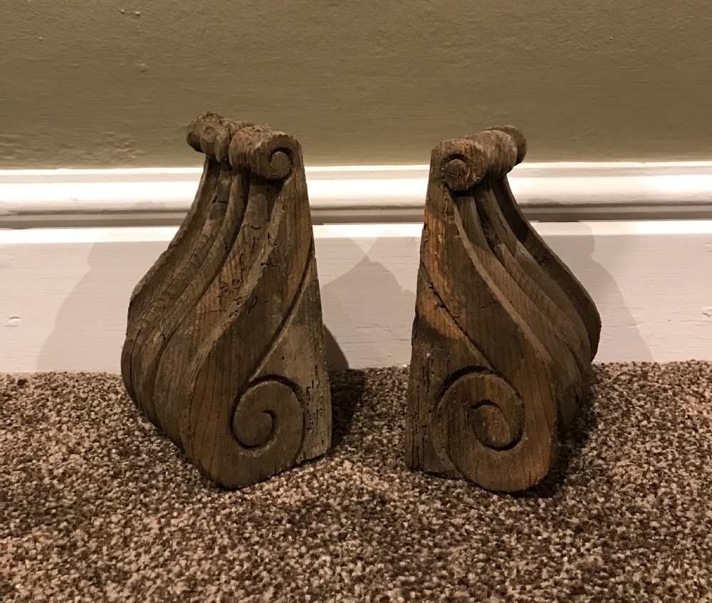 Pair of Georgian Carved Corbels 