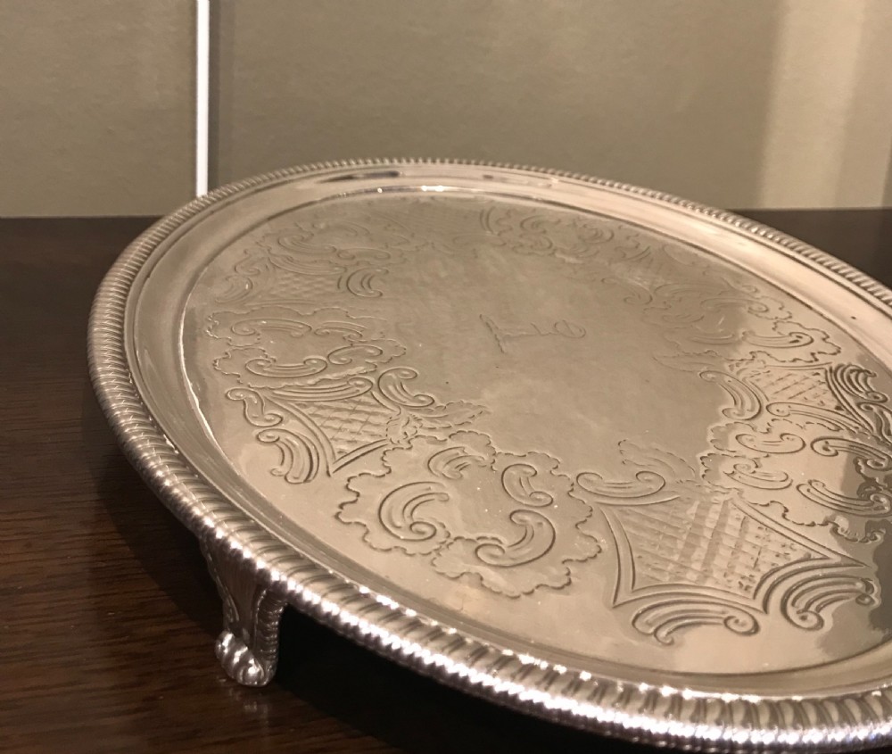George III Silver Salver by Hannam & Crouch, 1801 View II