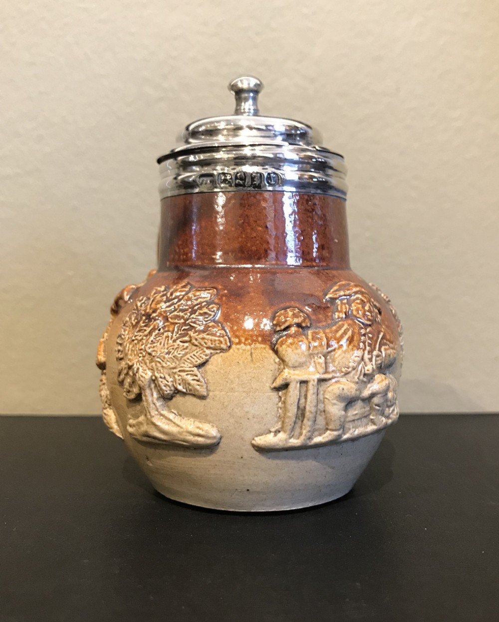 William IV Silver & Stoneware Mustard, 1832 View III