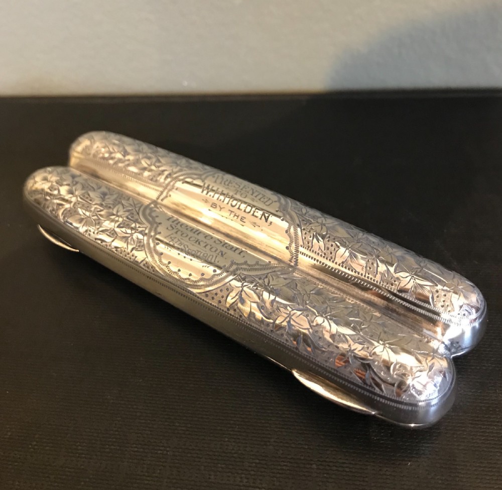 Super Quality Victorian Silver Cigar Case View II