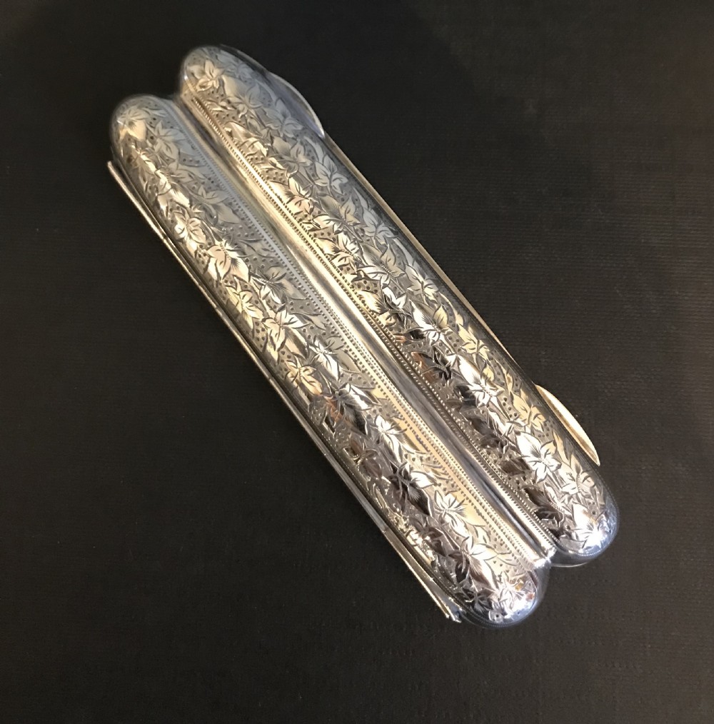 Super Quality Victorian Silver Cigar Case View III