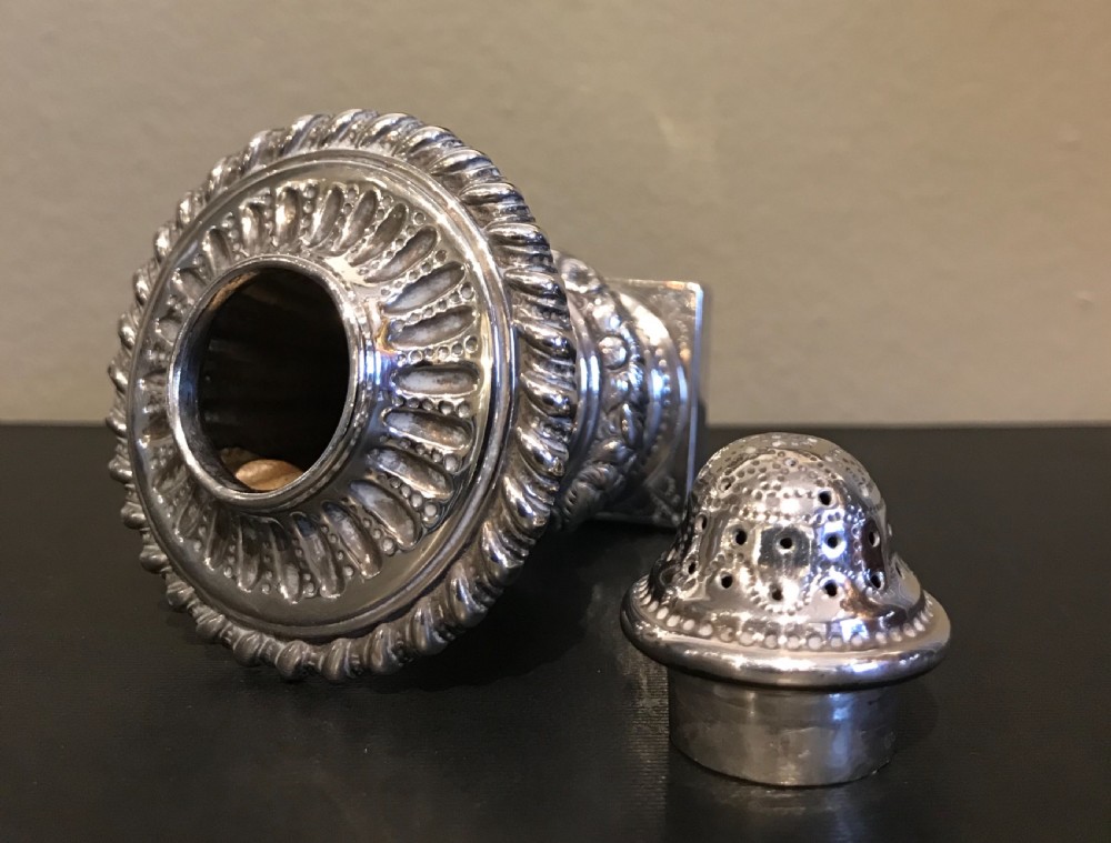 Stunning George IV Silver Pounce Pot View III