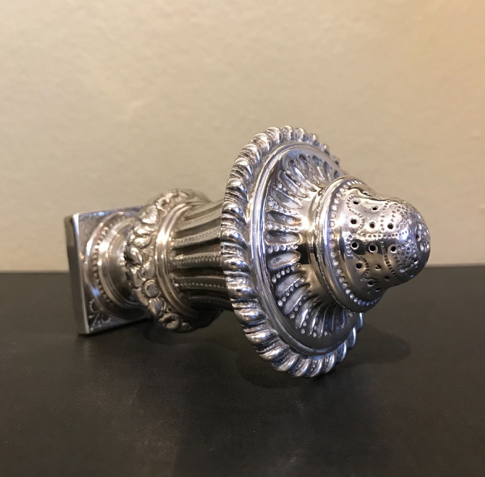 Stunning George IV Silver Pounce Pot View V