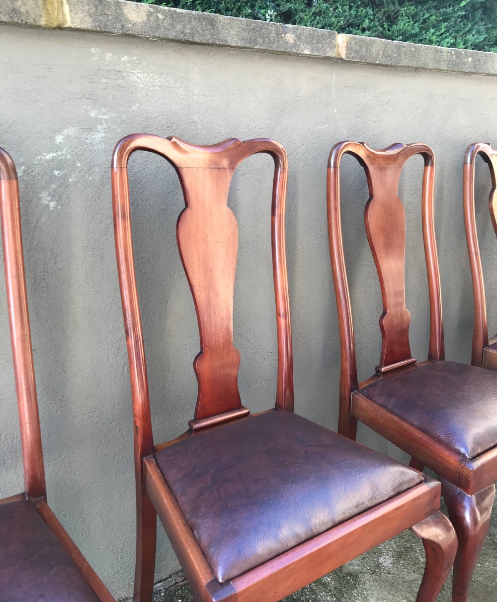 Set of Four Queen Anne Style Dining Chairs View II