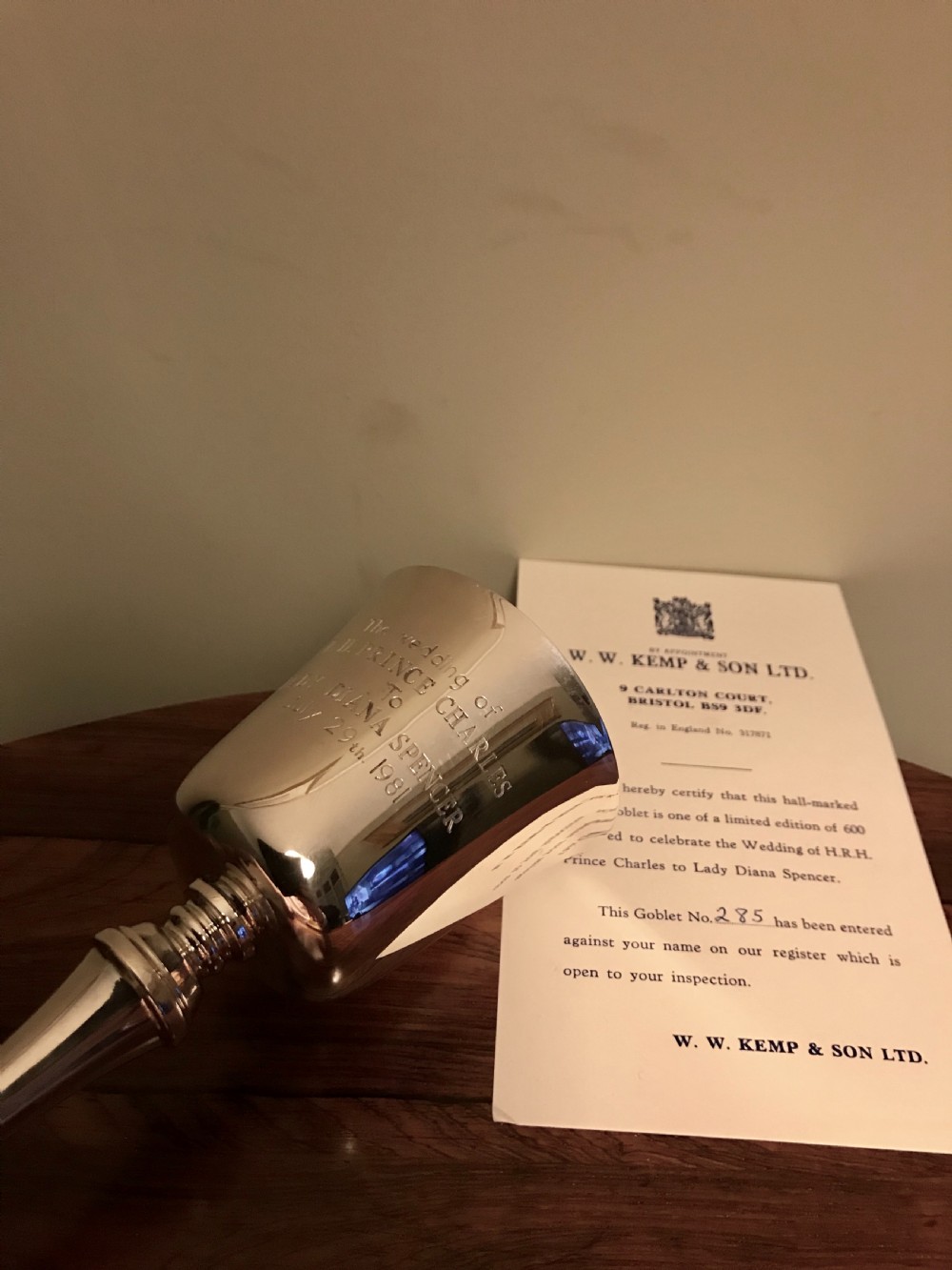 Solid Silver Goblet View II