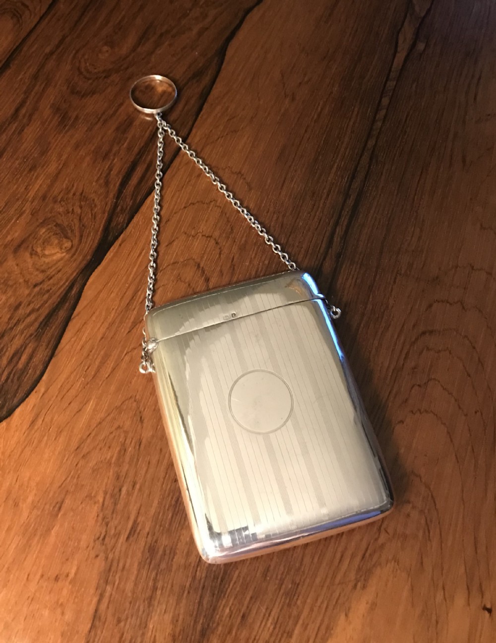 George V Solid Silver Card Case