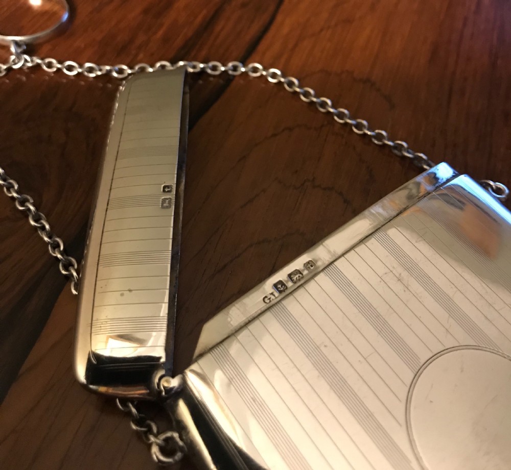 George V Solid Silver Card Case View III