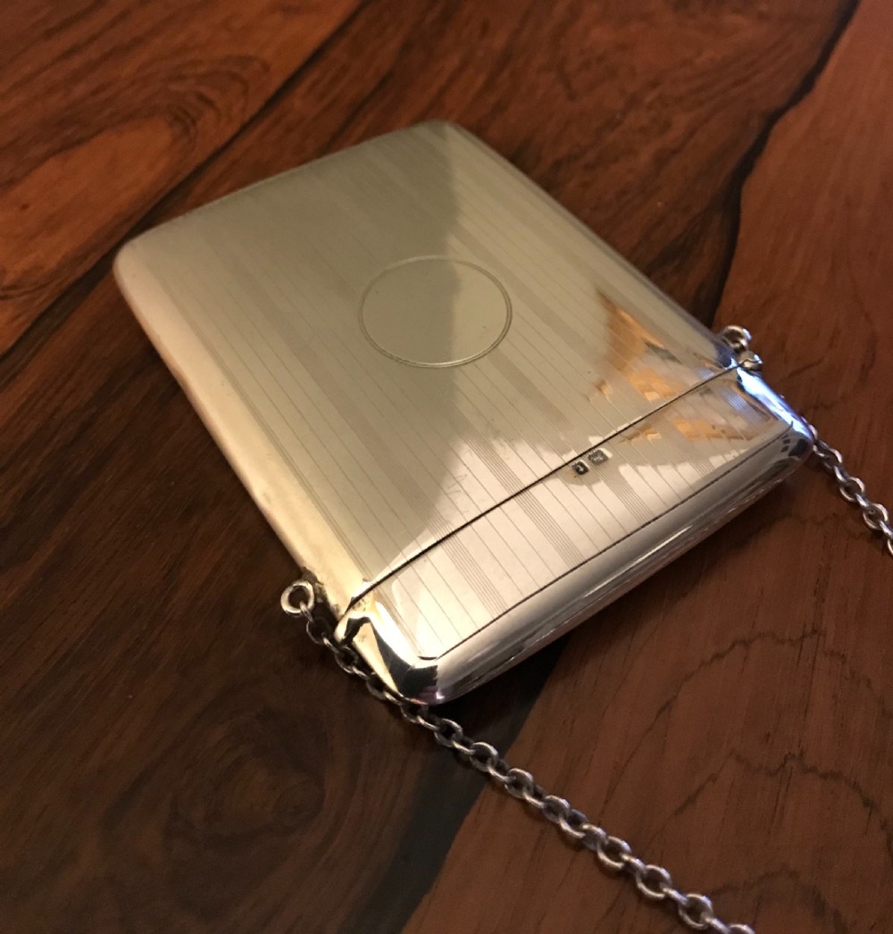 George V Solid Silver Card Case View VI