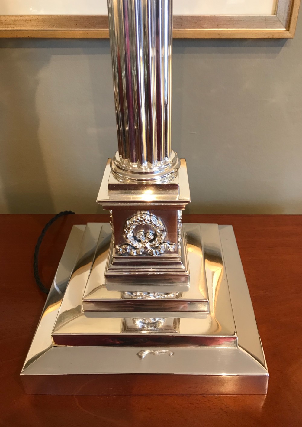 Large Victorian Silver Plated Lamp by J Hinks View VI