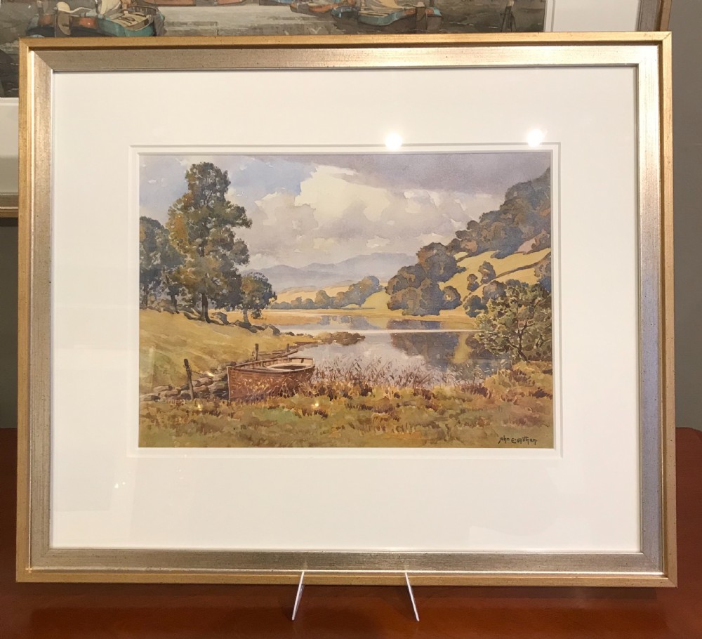 John Ernest Aitken Watercolour, Lake District, Cumbria