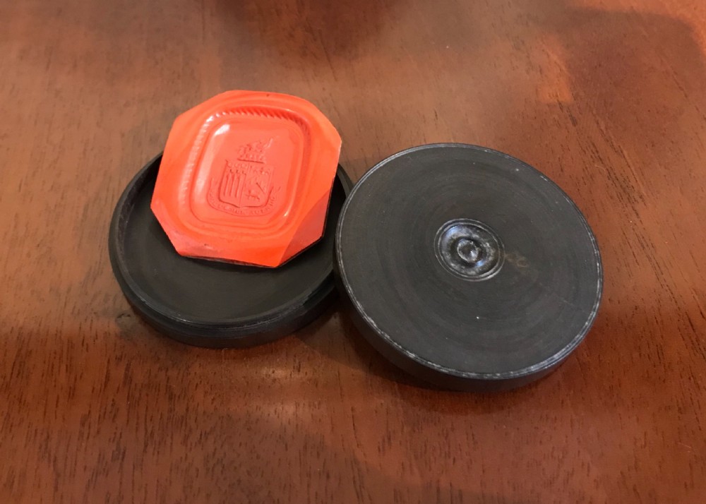 Rare Georgian Rosewood Seal Box & Wax Seal View II