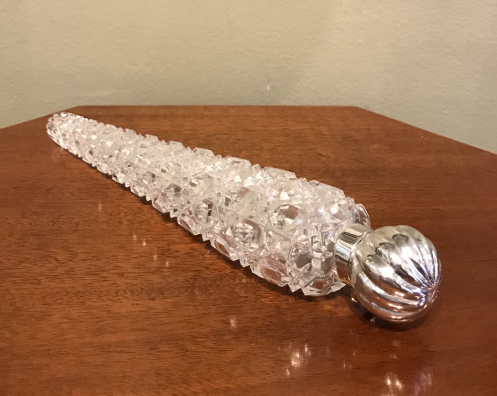 Stunning Victorian Silver & Cut Glass Scent Bottle, 1890 View II