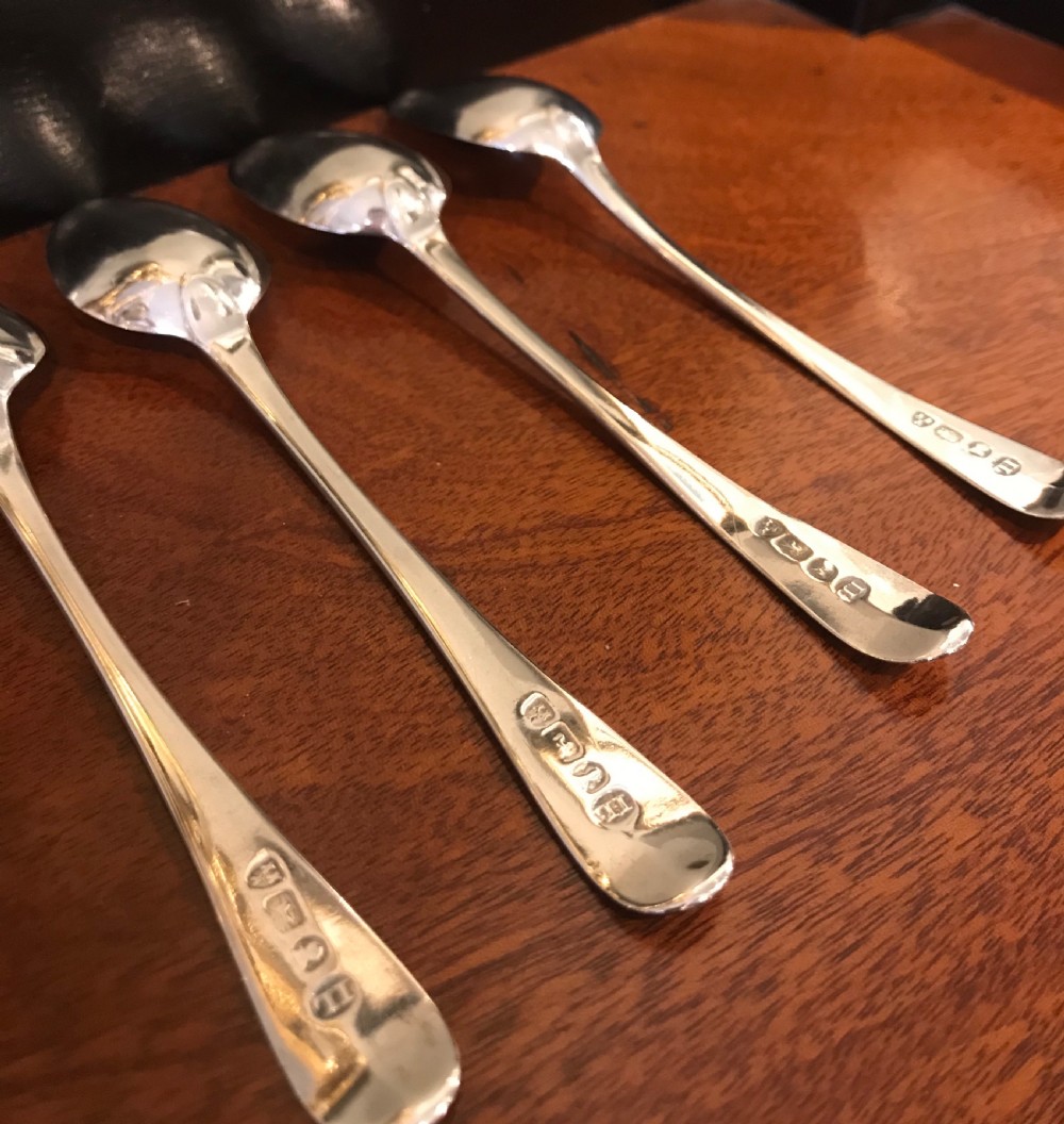Set of Four George III Newcastle Silver Spoons View IV