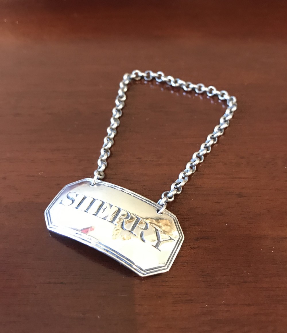 Quality George III Silver Sherry Label by Phipps & Robinson View V